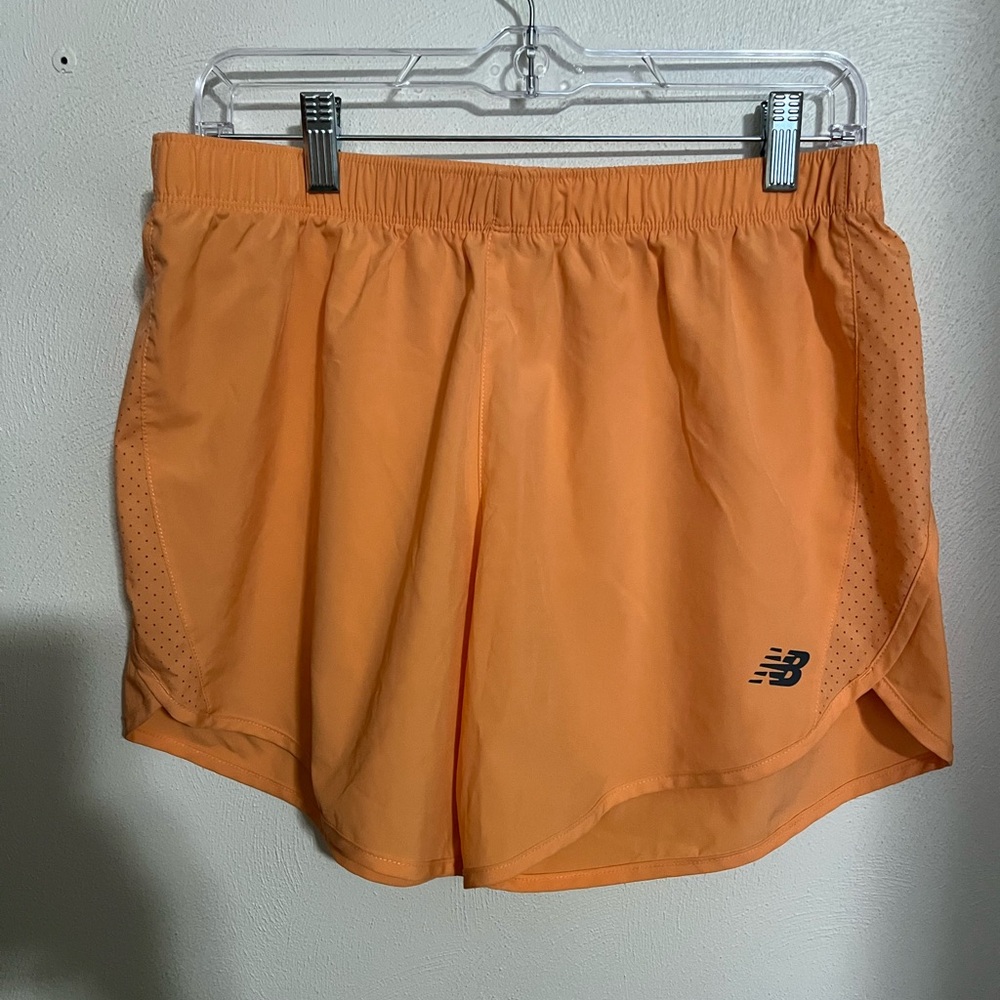 NEW BALANCE Classic‎ Tulip Hem Athletic Running Shorts Orange Women's Size M GUC